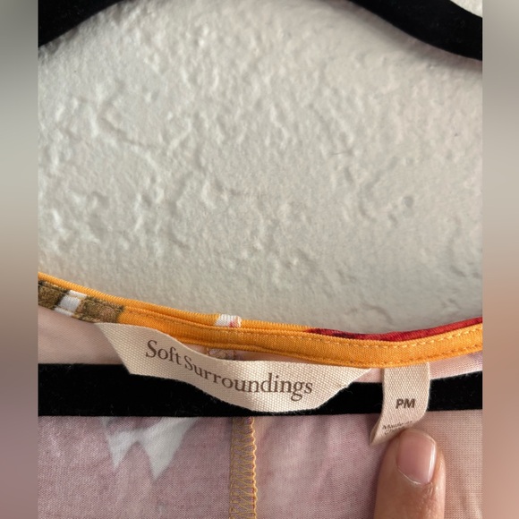 Soft Surroundings Elia Maxi Dress 3/4 Sleeve Floral Stretch - Picture 7 of 8